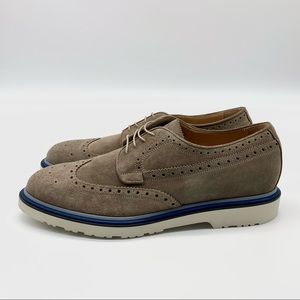 Paul Smith Crispin Suede Sand Tan Beige Derby Brogues Dress Shoes